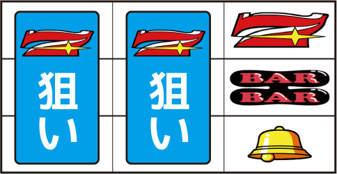 アイムジャグラーEX(6号機) ▼右リール上段に7停止時