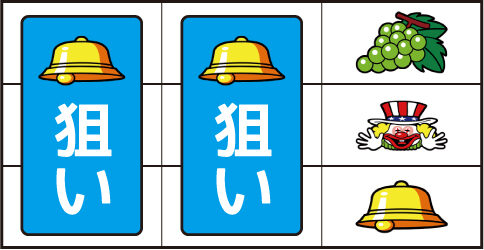 アイムジャグラーEX(6号機) ▼右リール下段にベル停止時