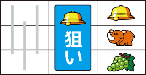 アイムジャグラーEX(6号機) ▼右リール上段にベル停止時