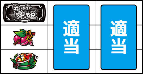 いろはに愛姫 ▼左リール中段にチェリー停止時
