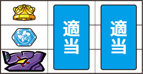 エヴァンゲリオン フェスティバル ▼左リール下段に7図柄 or BAR停止時