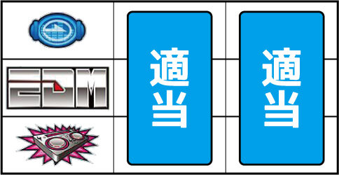 HIT128 ▼左リール下段にターンテーブル図柄停止時