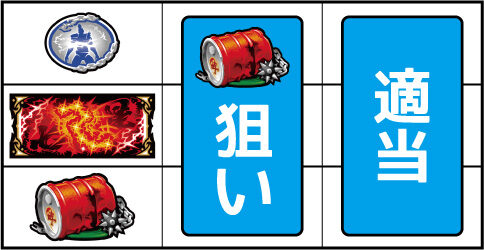 パチスロ真・北斗無双 ▼左リール中段に赤BAR停止時