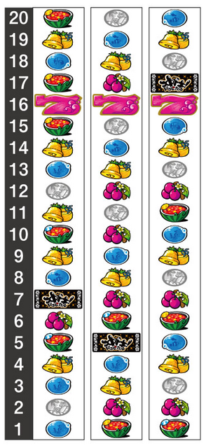 沖ドキ!トロピカル-30 リール配列